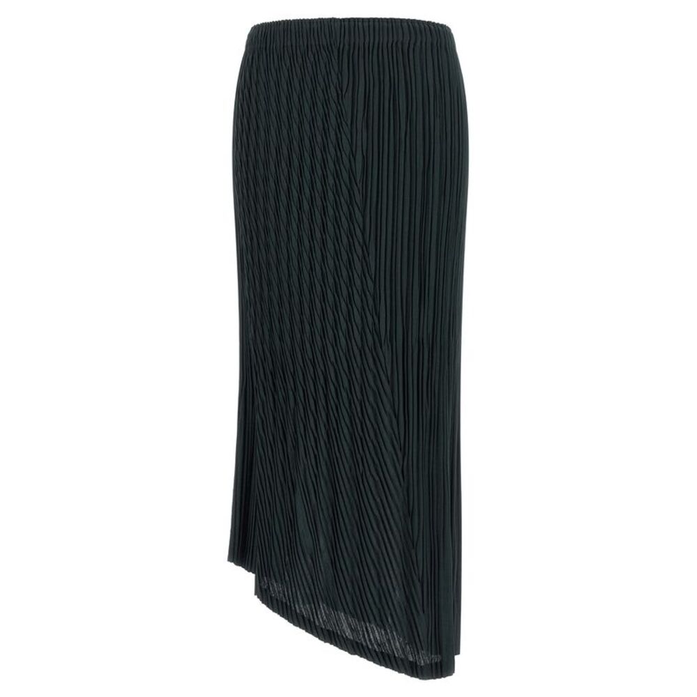 Issey Miyake Blue Polyester Midi Women's Skirt